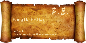 Panyik Erika névjegykártya