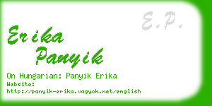 erika panyik business card